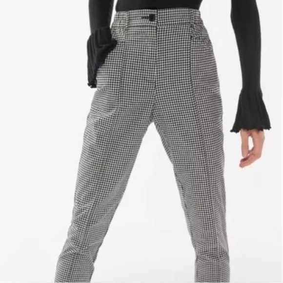 Urban Outfitters Silence + Noise Women’s Plaid High Waist Ankle Pants Size 0 - Picture 1 of 6